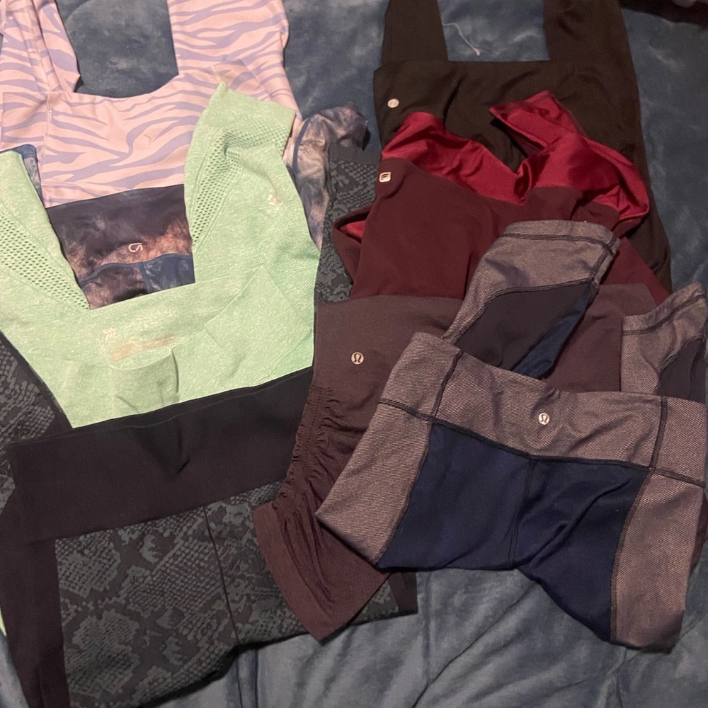 Assorted Athletic Tops and Leggings
